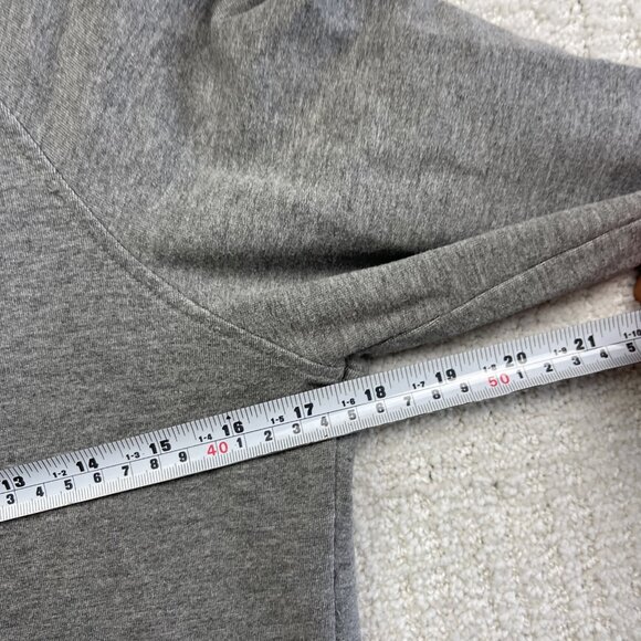 Y2K Oakley Full Zip Hoodie Wom MGrey / Pink Flower Sleeve AOP Boho Hooded Strech - Picture 10 of 16